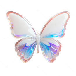 透明蝴蝶艺术图案设计