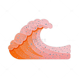 AI风格海浪图案设计