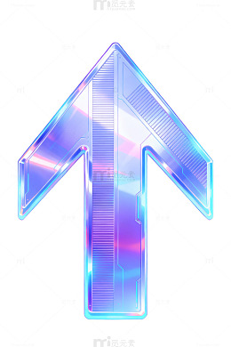 霓虹光效向上箭头视觉设计