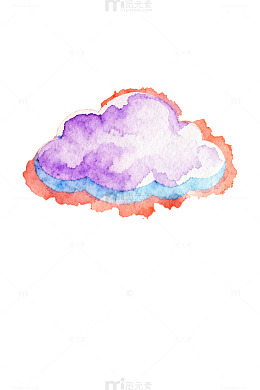 水彩云朵插画