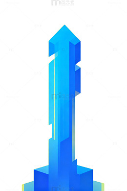 蓝色立体数字1设计图