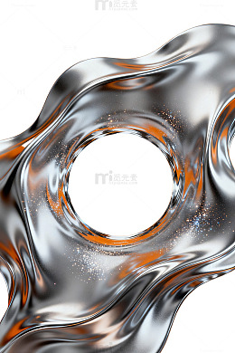 金属质感漩涡艺术图案