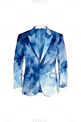 水彩西装时尚插画