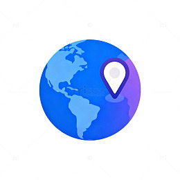 地球定位图标设计