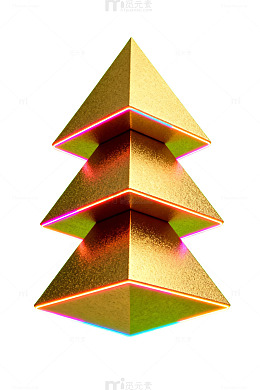 霓虹圣诞树抽象艺术设计