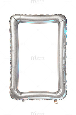 银色气球框架设计素材