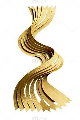 金色抽象艺术纸雕
