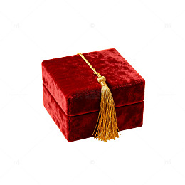 红色绒布礼盒奢华饰品包装