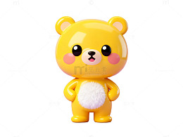 可爱卡通小熊模型摄影