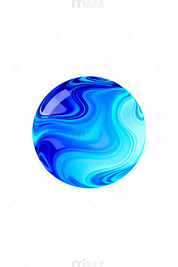 蓝紫渐变球体抽象艺术