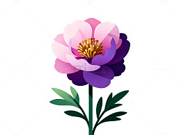 简约插画花卉矢量图