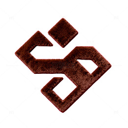 抽象心形毛绒材质艺术装饰