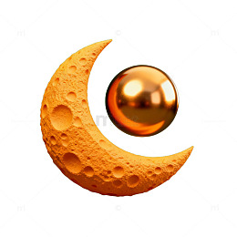 月亮球体抽象艺术图案