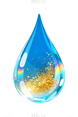 蓝色水滴梦幻素材