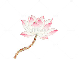 水墨荷花装饰画设计素材