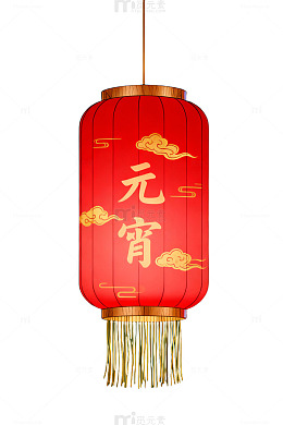 AI生成红色灯笼元宵节装饰