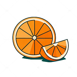 卡通橙子插画设计元素