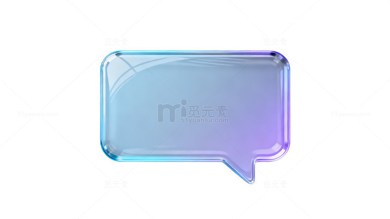 玻璃质感聊天框图标设计