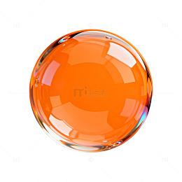 透明泡泡橙色调背景