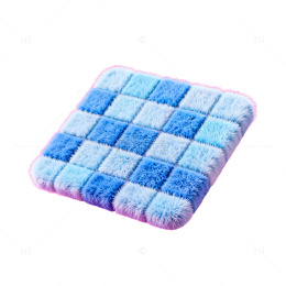 蓝白格子毛巾悬浮图