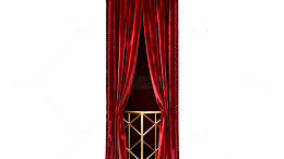 红幕舞台华丽场景