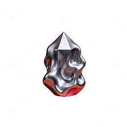 现代金属质感立体图形设计