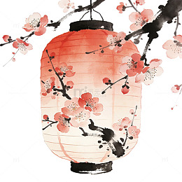 梅花图案灯笼