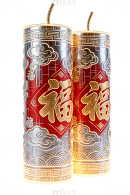 喜庆中国风格烟花装饰设计素材