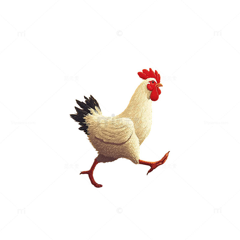 卡通公鸡插画