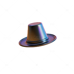 金属感礼帽设计元素