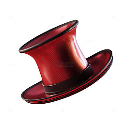 红色礼帽艺术图像