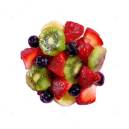 水果沙拉缤纷色彩美食摄影