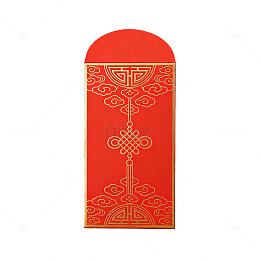 中国红传统纹样红包设计