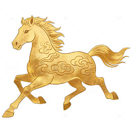 祥云骏马图案