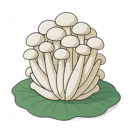 卡通美食插画设计素材蘑菇金针菇香菇