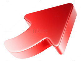 红色现代箭头设计元素