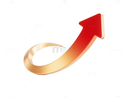 红色箭头增长趋势图标