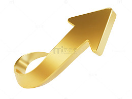 金色箭头向上增长图标