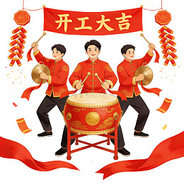 喜庆开工大吉锣鼓表演