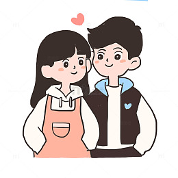 七夕情人节男女朋友约会免抠元素