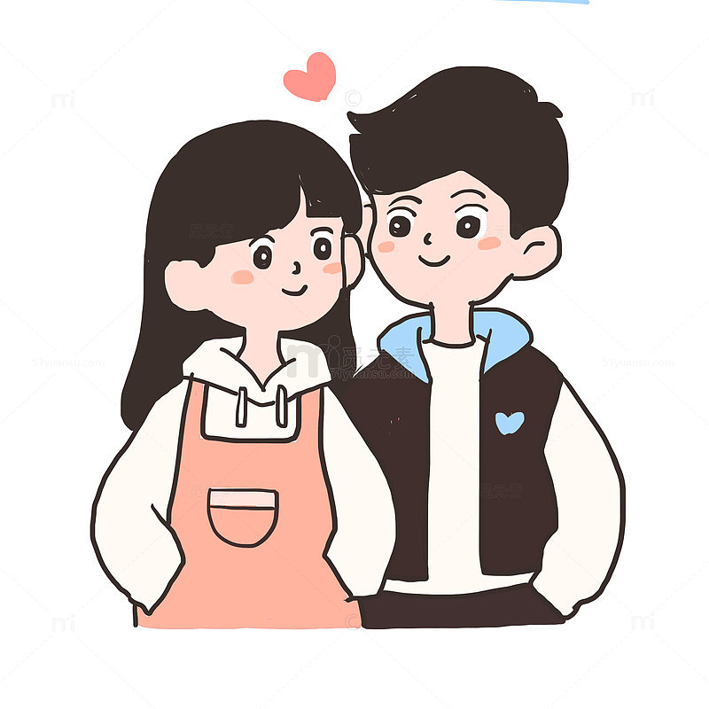 七夕情人节男女朋友约会免抠元素