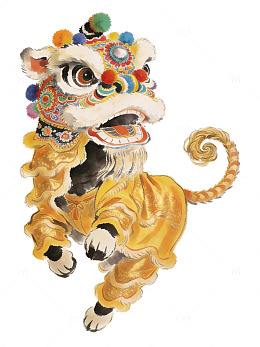 新年春节喜庆舞狮醒狮舞龙31