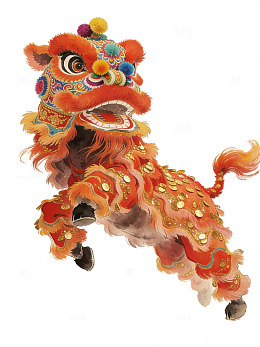 新年春节喜庆舞狮醒狮舞龙27