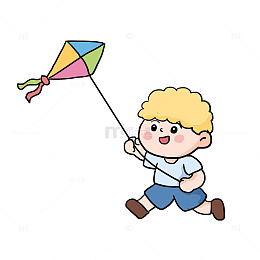 春天活动放风筝免抠元素