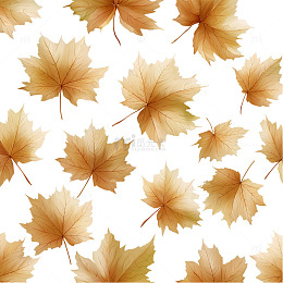 秋叶水彩画壁纸图案