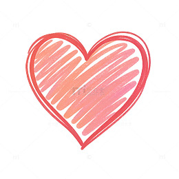 板绘手绘爱心粉色自然元素