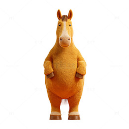 卡通马模型摄影素材