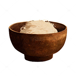 木碗盛面美食摄影