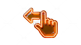 霓虹灯光指箭头互动图标