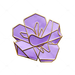 AI绘制紫花图案设计素材